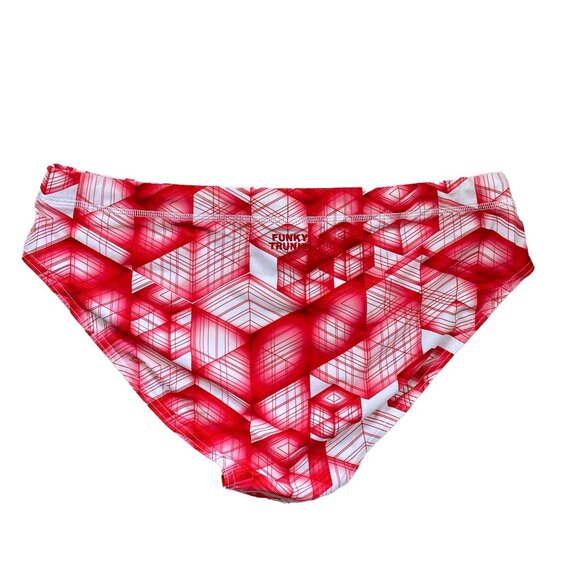 Funky Trunks Graphic Red and White Swim Brief - 36/L - Picture 3 of 3